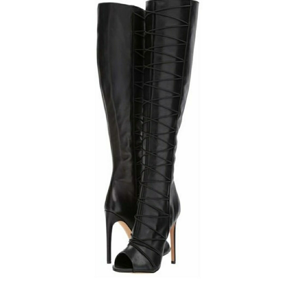 Vince Camuto Shoes - Vince camuto silky leather peep toe boots